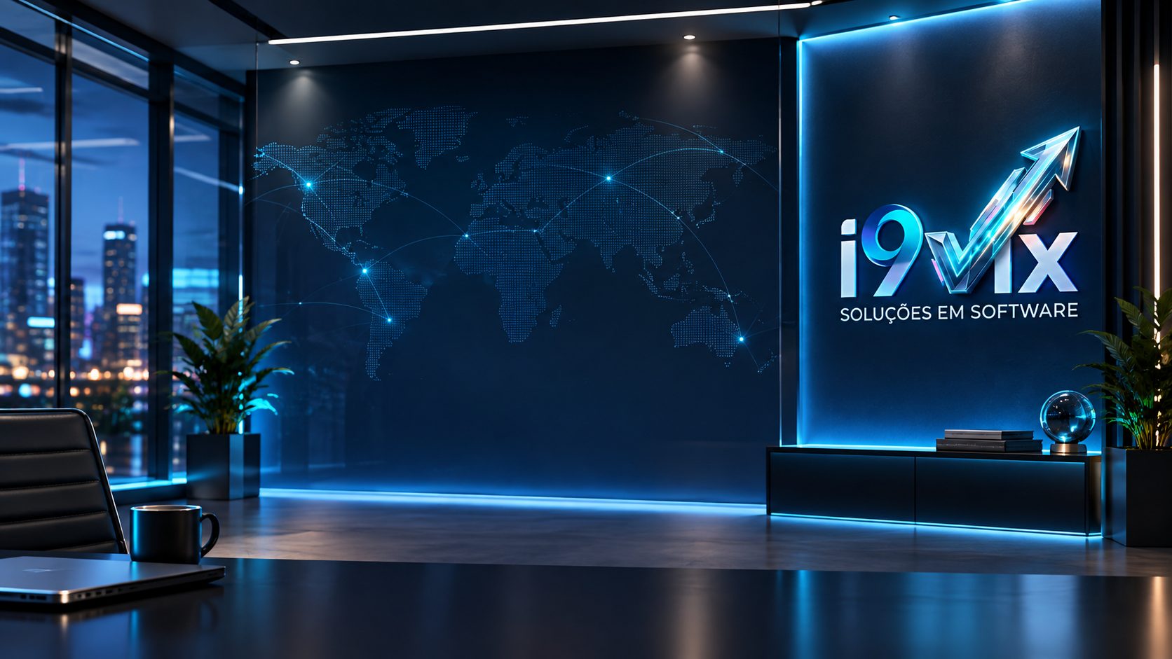 Ambiente corporativo conceitual da i9Vix